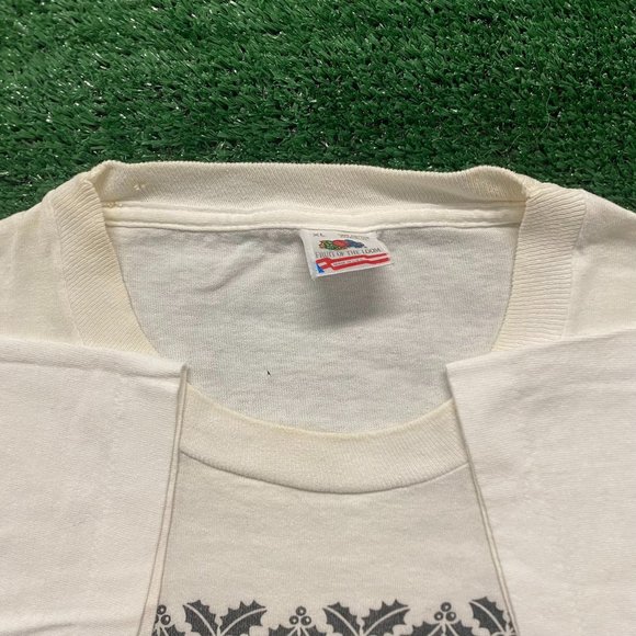 Vintage 90s Funny Santa Claus Shirt Farmer Single Stitch Tee - Picture 5 of 7